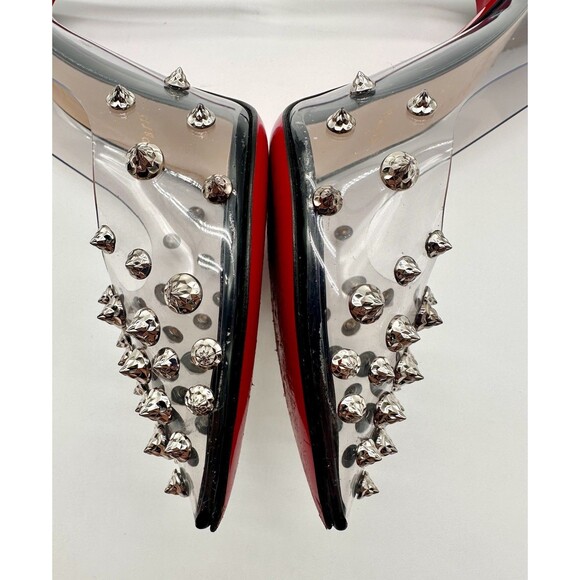 Christian Louboutin Patent PVC Collaclou 100 Pump Black High Heels EU38.5 US8.5 - Picture 13 of 14